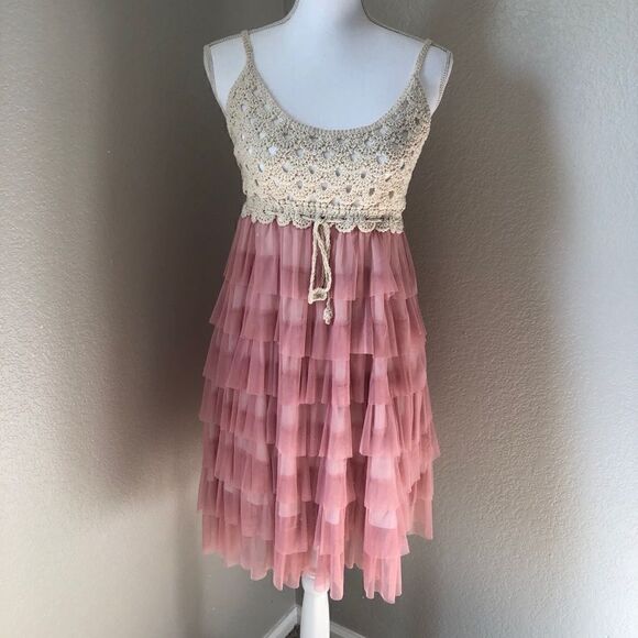 Crochet top ruffle dress  - Picture 1 of 6